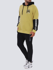 เสื้อฮู้ดดี้ปักลายแบบกำหนดเอง ผ้าฝ้าย 100% ทรงยูนิเซ็กซ์ หนานุ่ม สวมใส่สบาย ทันสมัย ทรงโอเวอร์ไซส์ พิมพ์ลายพัฟ สำหรับผู้ชาย - Product Image 3