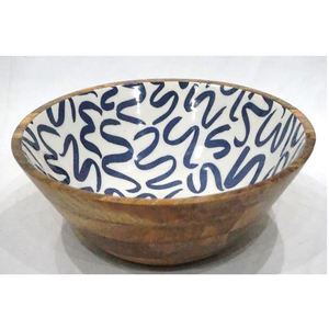 Cuenco para servir de esmalte de madera, lo mejor para servir comida, cuenco de exhibición de fideos, diseño japonés, cuenco de vajilla de forma redonda hecho a mano - Product Image 3