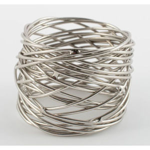 Servilleteros hechos a mano de estrella de mar de plata de nuevo diseño antiguo, servilletero de Metal creativo, Juego de 4 soportes de pañuelos a precio de mayorista - Product Image 5