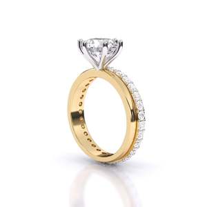 Anillo solitario minimalista con diamante de corte redondo de 2.45 ct, color F, claridad VS, diamante cultivado en laboratorio en oro de 14 quilates, para ocasiones especiales y fiestas. - Product Image 4