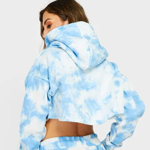 Sudadera con capucha corta de poliéster informal Oem 2026 para mujer, Top corto de alta calidad, Sudadera con capucha con estampado de logotipo personalizado, sudaderas con capucha de invierno - Product Image 4