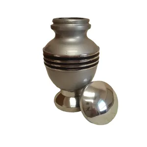 Urne funéraire personnalisée en aluminium à 3 anneaux, style américain, petite, avec finition brillante, capacité de 200 pouces cubes pour adulte - Product Image 2