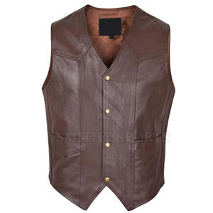 Venta caliente Nuevo diseño Chaleco de cuero genuino para hombres Ropa exterior de alta calidad para la temporada de invierno Transpirable en stock para la venta en línea - Product Image 1