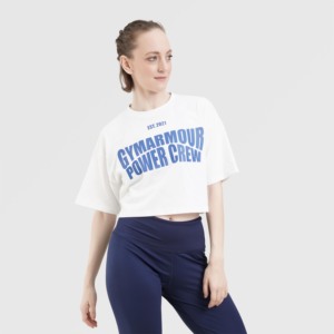 T-shirt en coton tricoté 100% Ease Motion en blanc, respirant, idéal pour l'entraînement - Product Image 3