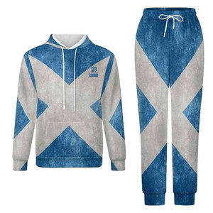 Conjunto de Chándal con Capucha Estampado para Hombre, 100% Algodón, Ropa Casual Personalizable al por Mayor - Product Image 1