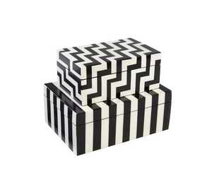 Joyero de madera hecho a mano de mejor diseño Caja de regalo rectangular con incrustaciones de hueso natural con embalaje de joyería de lujo - Product Image 4