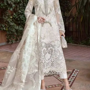 Novedades 2025 vestidos indios paquistaníes para mujer ropa de fiesta diseñador césped Shalwar Kameez Duppata trajes de verano césped - Product Image 1