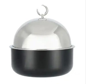 Olla de Metal árabe con soporte de madera para olla, cazuela de lujo hecha a mano de la mejor calidad, forma redonda, Hotel, fiestas de boda, servicio - Product Image 6