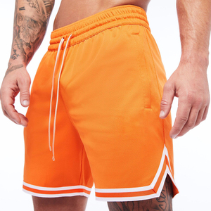 Short de planche taille moyenne pour hommes respirant à séchage rapide Polyester/coton maille basket-ball musculation Gym Fitness Shorts d'entraînement - Product Image 2
