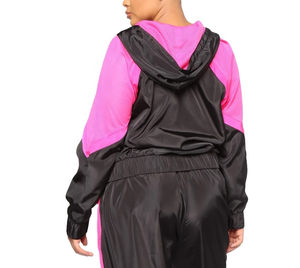 Calle mejor calidad Nylon mujer cremallera cortavientos chándal Crop Top ropa deportiva al por mayor a prueba de viento y de talla grande - Product Image 6