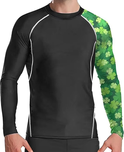 Custom <b>Printed</b> Men's Rash Guard Long Sleeve Compression Shirts Polyester UPF50+ Swim <b>Surfing</b> Rash Guard Shirts - Product Image 4