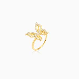Motif papillon plaqué or 14 carats Style classique Starrer doré Fashion Zircon Platinum Setting Certified GRS pour les mariages - Product Image 3