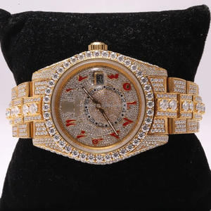 นาฬิกาเพชรสำหรับใส่ได้ทั้งชายและหญิงรุ่นล่าสุดนาฬิกาเพชรหรูหราสีทองประดับเพชร VVS CVD สำหรับใส่ได้ทั้งชายและหญิง - Product Image 1