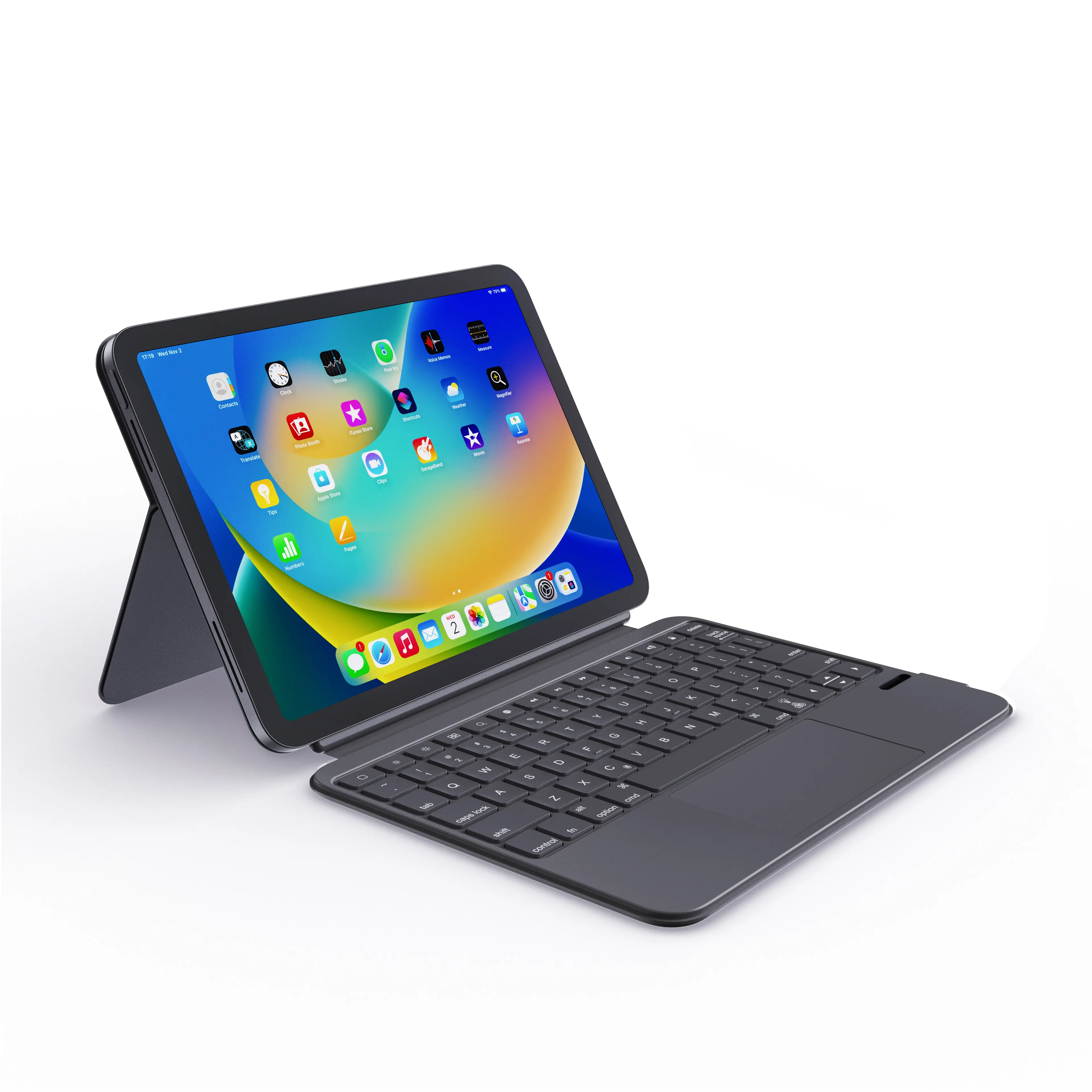 Folio appleマジックキーボードケースiPad10th Generation 10.9インチ2022、取り外し可能なBluetoothキーボードBluetooth5.1ワイヤレスキー