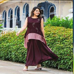 Tenue indienne élégante de créateur Vêtements ethniques élégants Robe en tissu de qualité supérieure avec broderie Travail Femme Mode Exportateur - Product Image 1