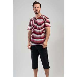 Ensemble Capri à manches courtes et col en V pour homme avec poches, collection de vêtements débardeur - Product Image 1