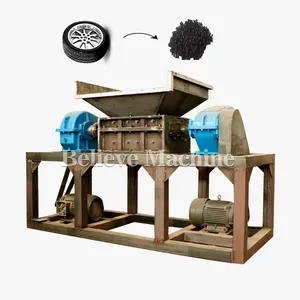 Chinese Manufacturer Rubber Shredder Equipment Waste Car Tire Shredder Machine Double Shaft Shredder For Tires