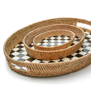 Arrivée chaude ustensiles de cuisine décoration artisanat rotin plateau de service pour la fête article le plus récent plateau en rotin en gros du Vietnam - Product Image 4