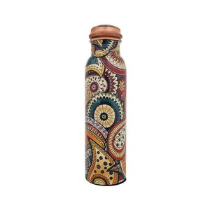 Botella de cobre hecha a mano elegante y duradera con acabado de primera calidad para una hidratación sostenible y una salud general mejorada - Product Image 2