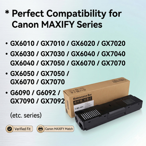 Cartouche de réservoir de maintenance MC-G01 avec puce pour imprimante Canon <span class=keywords><strong>MAXIFY</strong></span> GX6050 <span class=keywords><strong>GX7050</strong></span> GX6010 GX7010 GX6040 GX7040, boîte de récupération d'encre usagée - Product Image 1