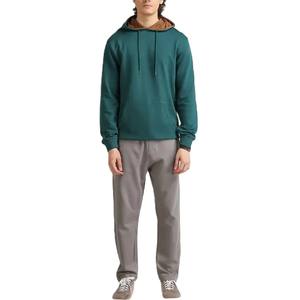 Sweat à capuche unisexe en coton mélangé uni Basics Fabricant OEM Pull-over à capuche en polaire lourde à épaules tombantes - Product Image 4