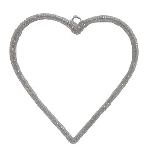 Nouvelle conception tenture murale coeur décorations de noël fer/perles nickelage taille Standard tenture murale ornement - Product Image 1