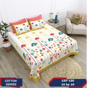 Drap de lit double doux et respirant pour la maison et l'hôtel, drap de lit en coton de luxe sur mesure, taille king, avec 2 taies d'oreiller - Product Image 2