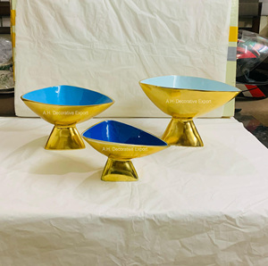 Hot Sale New Design Gold Plated Aluminum Serving Bowl Tabletop Salad & <b>Chocolate</b> Bowls for <b>Weddings</b> & Catering Hot for Hotels - Product Image 2