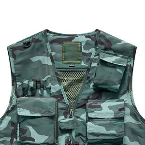 Fait sur mesure hommes respirant séchage rapide coton Polyester Cargo gilet automne décontracté vêtements d'extérieur multi-poches utilisation polyvalente - Product Image 4