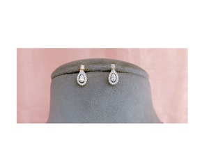 Exquisito y Elegante Juego de Collar y Pendientes con Baño de Oro y Plata, Adornado con Piedras de Circonita Cúbica, para Mujer, Ideal para Fiestas - Product Image 3