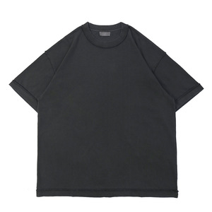 Coupe personnalisée coudre 100% coton T-shirt surdimensionné pour hommes solide poids lourd blanchi à l'acide lavé Vintage grande taille impression graphique - Product Image 3