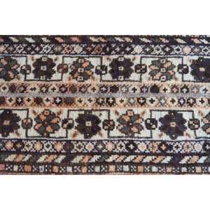 พรมขนาด 1.4x2.4 ฟุต, พรมตุรกีโบราณ, พรมลายทางสีน้ำตาล - Product Image 4