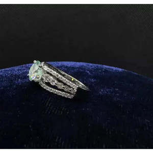 AAA+ Quality 3.05Ct Vvs1=+ Blue <b>White</b> <b>Round</b> Moissanite Diamond Engagement Ring 925 Silver Cus-Jew56 - Product Image 6