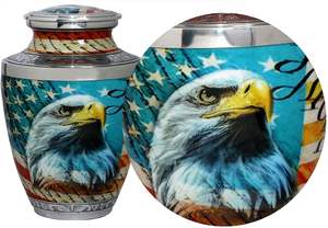 Vétéran drapeau américain urnes de crémation pour cendres adulte homme/femme-urnes décoratives pour policiers, pompiers, marine, marine - Product Image 3