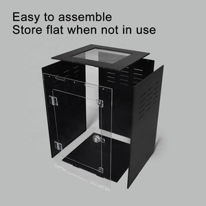 Fabrika Tedarikli PVC Sürüngen Muhafazası Vivaryum Kafesi Kertenkele Sakallı Ejderha İçin Siyah Kutu Ambalajlı - Product Image 2