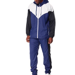 Conjunto Deportivo de Chaqueta Cortavientos Transpirable de Nailon de 2 Piezas y Pantalones Deportivos para Hombre con Logotipo Personalizado - Product Image 4