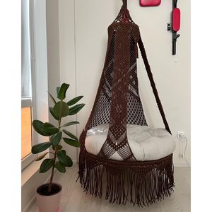 Hermosa Silla Colgante de Macramé para Exteriores, para Jardín y Patio, Hamaca Colgante, Muebles de Exterior Perfectos - Product Image 2