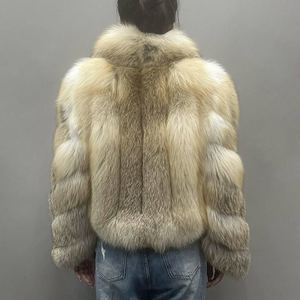 Graceful Woman <b>Faux</b> <b>Mink</b> <b>Fur</b> Jacket Winter Luxury Warm Fluffy Sleeve Soft Plush Fashion <b>Coat</b> - Product Image 4