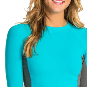 Best Selling High Quality Women Rash Guard Crew Neck <b>Make</b> <b>Your</b> <b>Own</b> Design Rash Guards Gym And Fitness Wear Women Rash Guards - Product Image 4