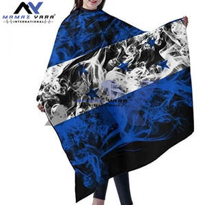 Poncho de salon de coiffure imperméable extra large en gros, cape de coupe de cheveux, design du drapeau du Honduras, styliste professionnel, polyester - Product Image 2