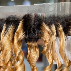 Prix de gros paquet de couleur bouny de cheveux humains non transformés avec frontal d'extensions de cheveux vietnamiens - Product Image 6