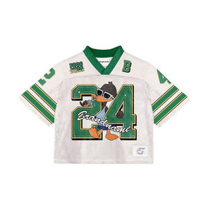 Haute qualité personnalisé imprimé Sublimation USA Baseball Football Jersey hommes surdimensionné goutte épaule 100% Polyester Boxy T-Shirt - Product Image 1