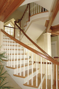 Barandillas de Madera con Balaustres Cuadrados Modernos, Imprimados en Blanco, Piezas para Escaleras y Balcones - Product Image 6