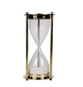 Temporizador de arena moderno de metal, cristal de hora, productos de regalo náuticos hechos a mano de alta calidad, diseño impresionante, superventas - Product Image 1