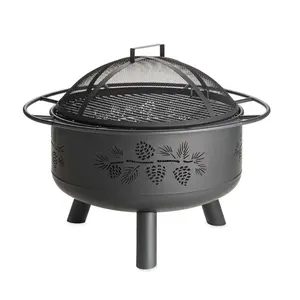Support de pot de feu noir, meilleure vente, accessoires de jardin, foyer en fer, élégant pour la cheminée, la maison et l'hôtel, vente en gros - Product Image 1