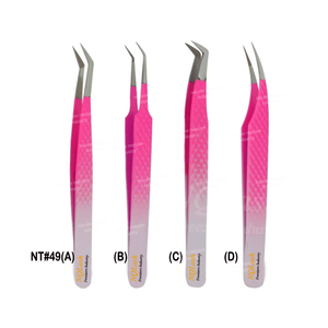 Nqlash แหนบต่อขนตาปลอม45องศาแหนบปรับแต่งโลโก้ได้ตามต้องการ - Product Image 1