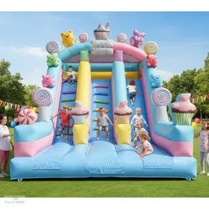Tobogán Inflable Gigante con Temática de Dulces para Exteriores, Equipo de Entretenimiento - Product Image 4