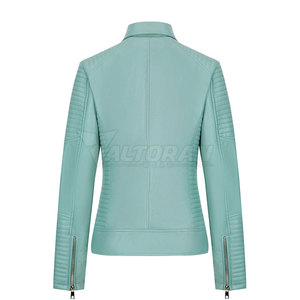 Chaqueta de Cuero para Mujer, Corte Entallado, Estilo Urbano Elegante - Product Image 2