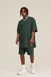 Nouveau surdimensionné solide à manches courtes T-shirt 100% coton Streetwear unisexe coupe ample T-shirt tricoté t-shirts de haute qualité hommes - Product Image 4