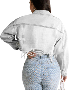 Full Customized Denim Jacket <b>for</b> Women High Quality Casual Wear Comfortable and Breathable Women Denim Jackets - Product Image 5